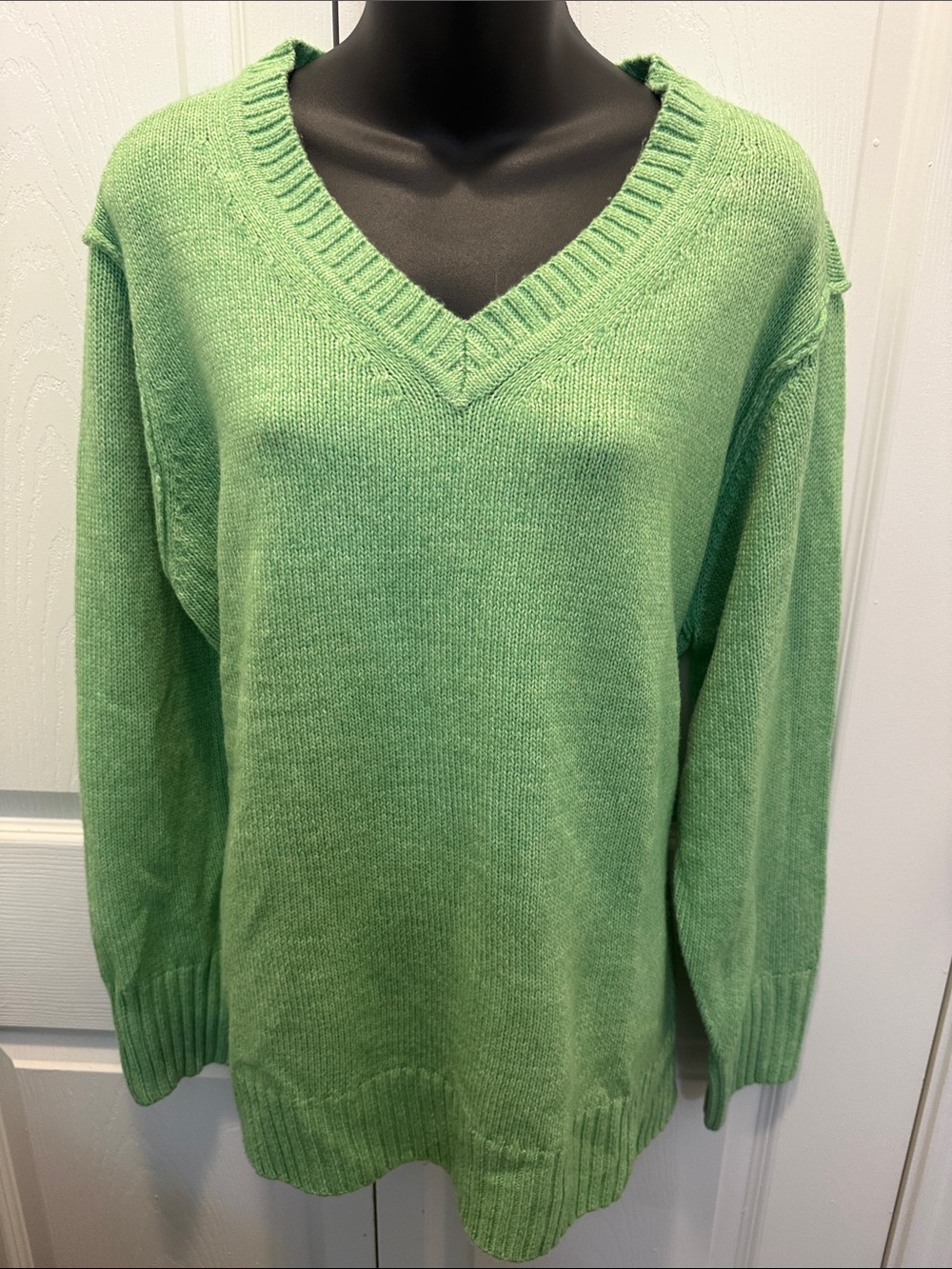Cato Light Green V-Neck Sweater